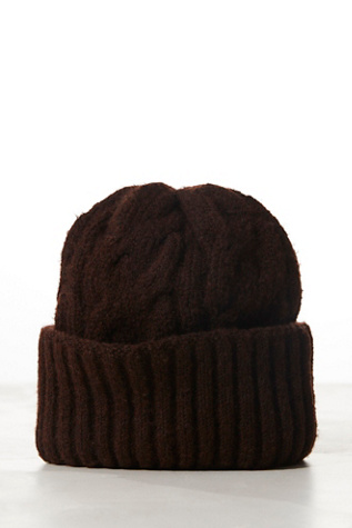 Coastline Beanie At Free People In Chocolate