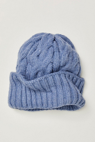 Coastline Beanie at Free People in Heritage Blue