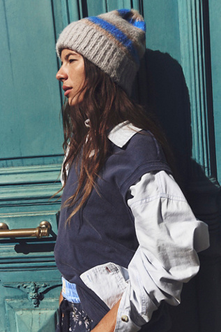 The Groove Stripe Beanie at Free People in Prep Stripe
