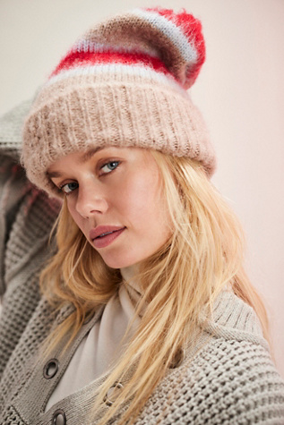 Free People-OMBRE STRIPE Rainbow Sunset Beanie Over The Rainbow Sweater Set | Free People main image 3