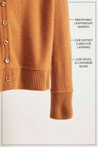 Женские кардиганы Free People Nocturnal Solid Cashmere Cardi, цвет: Минеральный серый — фото 5