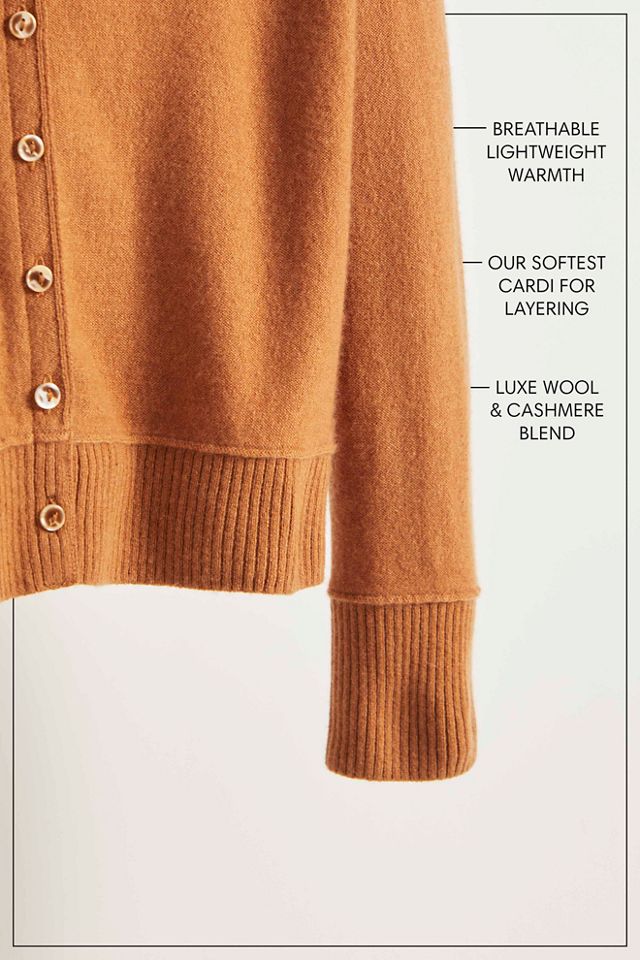 Nocturnal Solid Cashmere Cardi #4