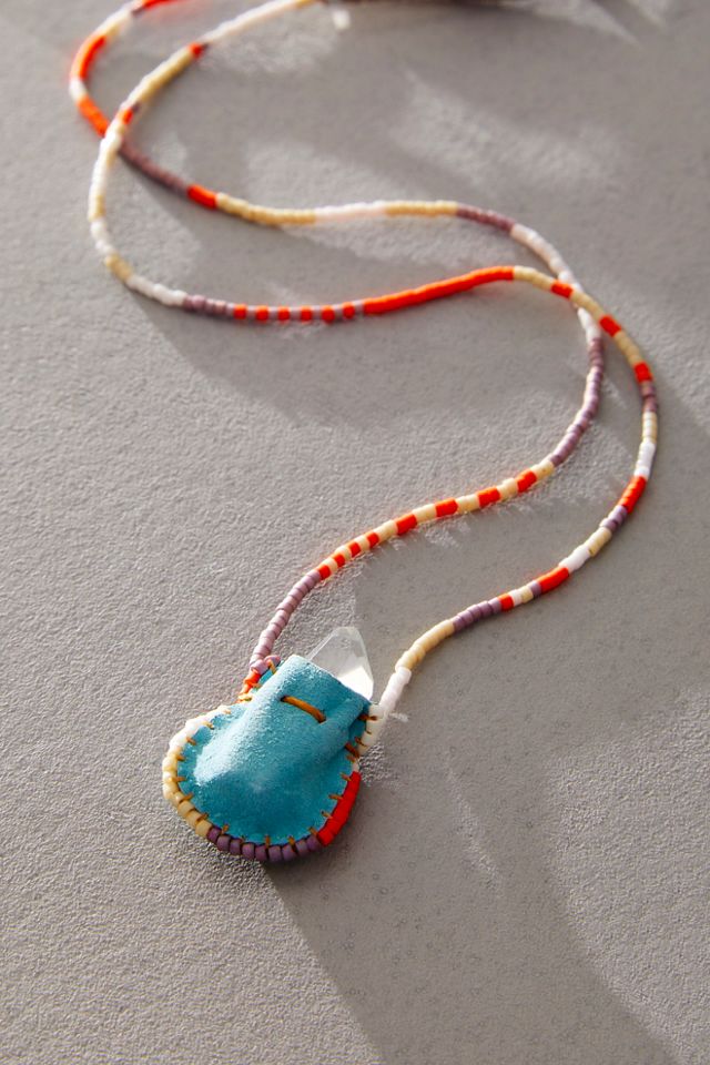 Julie Rofman x Kiki Love Mini Crystal Pouch Necklace | Free