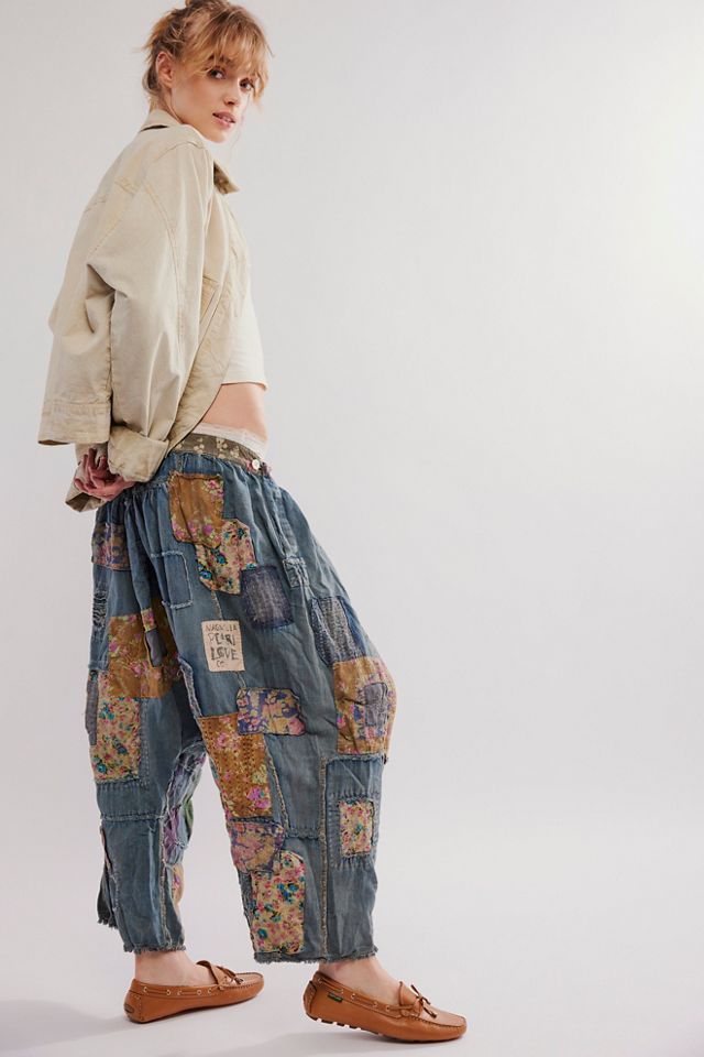 Magnolia Pearl Washed Patchwork Pants | Free People