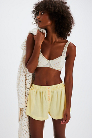 Such A Dreamer Boxers by Intimately at Free People in Tender Yellow, Size: Medium