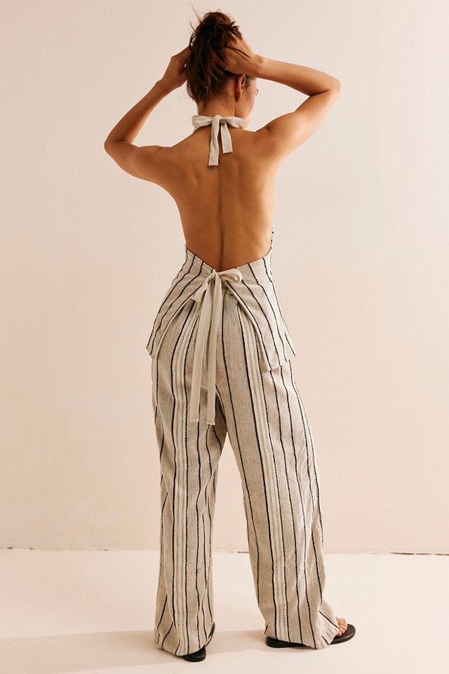Take Me To Paris Low-Back Striped Set #3