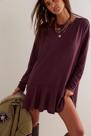 We The Free Paris Tunic at Free People in Vineyard Grape, Size: Small