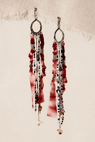 Big Energy Dangle Earrings at Free People in Oxblood/Silver