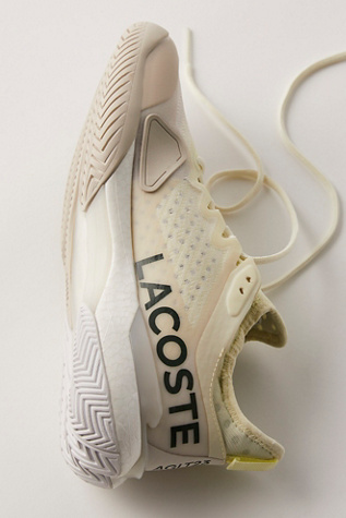 Lacoste AG-LT23 Lite Tennis Sneakers At Free People In Off White/Light Yellow, Size: US 7.5