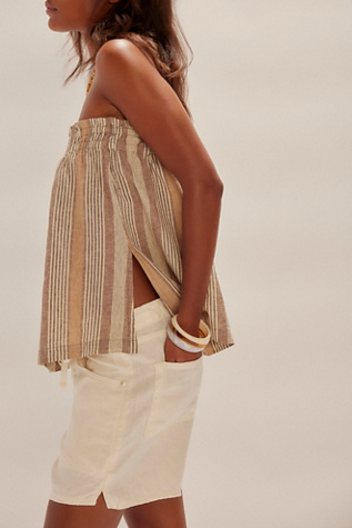 Corfu Striped Cotton-Linen Set