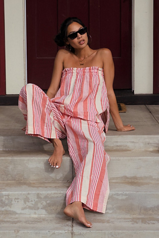 drop waist linen maxi dress Orange Cotton Blend Drop Waist Maxi Dress – Mint Velvet main image 1