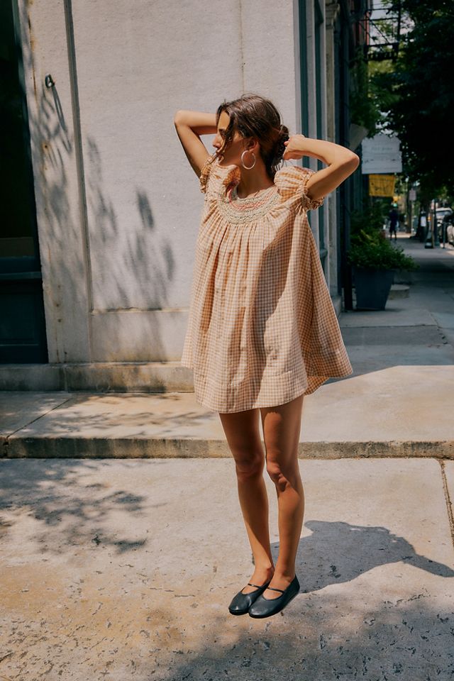 Poet Plaid Mini Dress