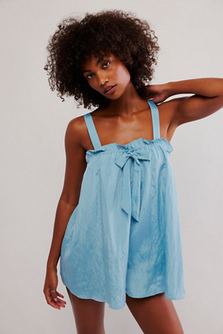 Forever Young Playsuit by Intimately at Free People in Milky Blue, Size: Small