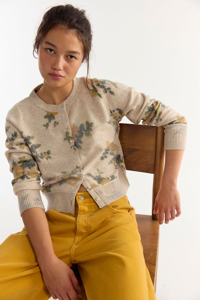 Nocturnal Patterned Cashmere Cardi #3
