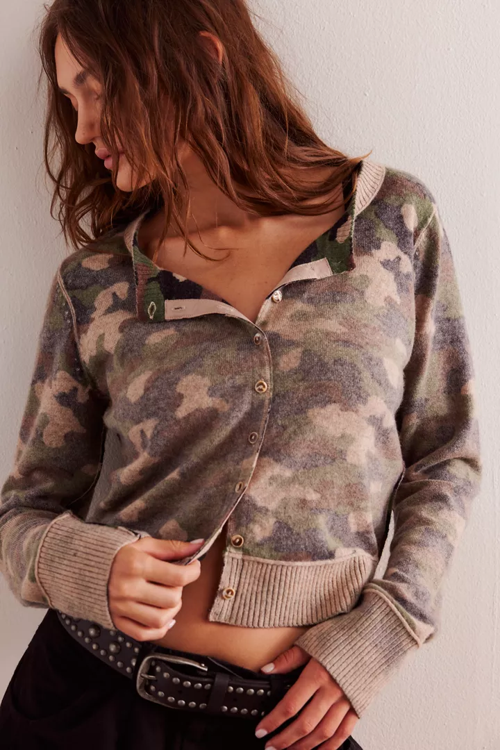 Nocturnal Patterned Cardi - comes in Camo + Leopard :)