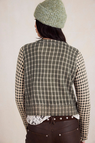 Nocturnal Patterned Cashmere Cardi - thumbnail 2