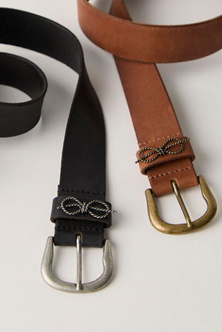 Coquette Leather Belt by FP Collection at Free People in Black, Size: XS/S