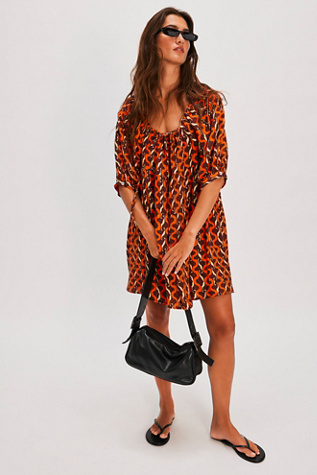 Kinga Csilla Kingman Liberty Mini Dress at Free People in Orange