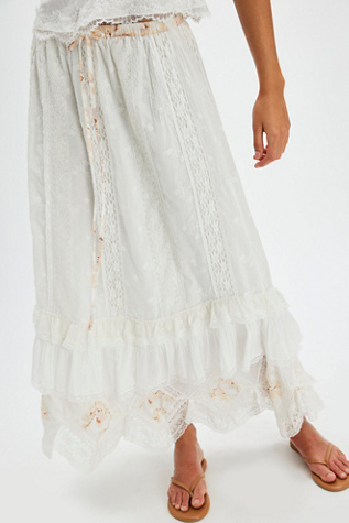 Luna Midi Skirt at Free People in Ivory, Size: XS