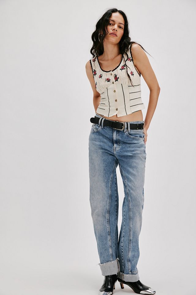 フリーピープル Free People Rose Bud ニット Top レディース シャツ トップス Ivory Combo Rose Bud Knit Top | Free People