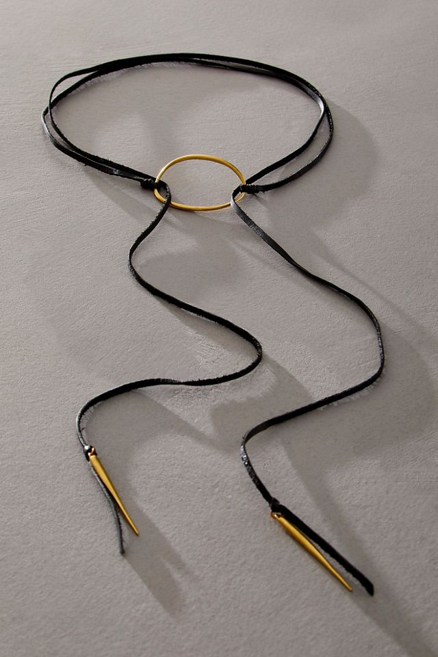 K/ller Convex Ellipse Lariat Necklace #1