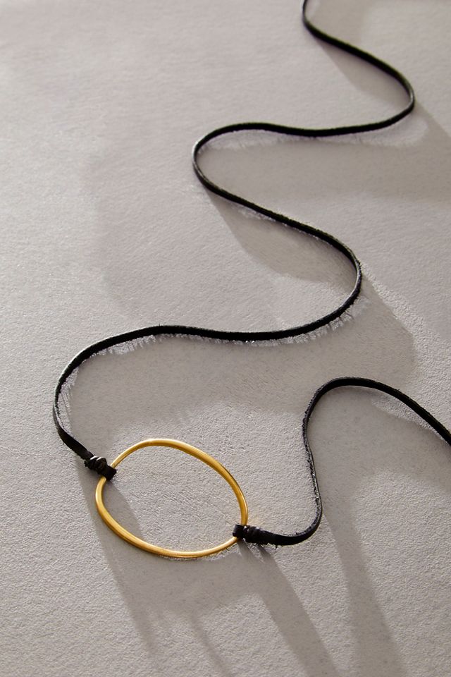 K/ller Convex Ellipse Lariat Necklace #2