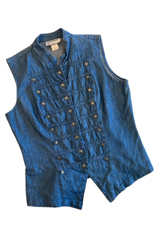 Chambray Polyester Gilet Vest main image 0
