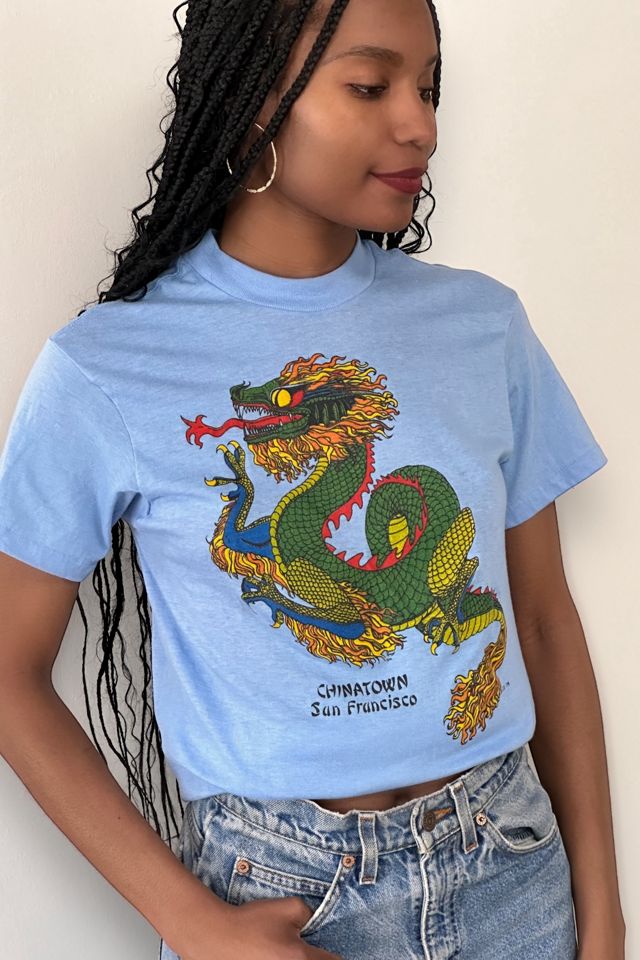 Amazing NOS Vintage Chinatown San store Francisco travel souvenir t shirt w/dragon