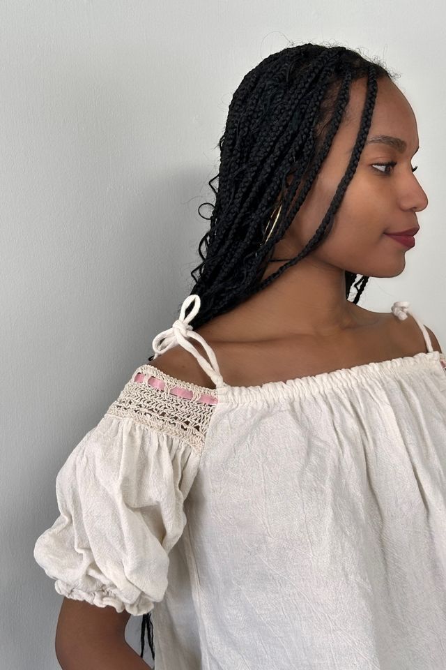 Vintage 1970's Boho Cotton Blouse Selected By Afterlife Boutique #2