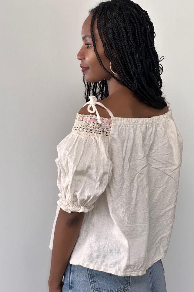 Vintage 1970's Boho Cotton Blouse Selected By Afterlife Boutique #3