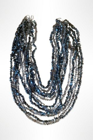 1980s Hematite And Crystal Strand Necklace Selected By Ritual Vintage