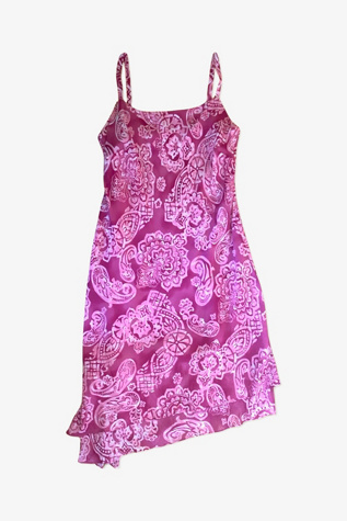 Y2K Pink Print Slip Dress Selected By Ritual Vintage