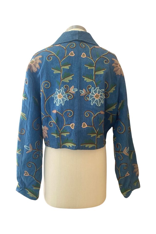 1990s Crewel Embroidered Denim Jacket Selected By Ritual Vintage #2