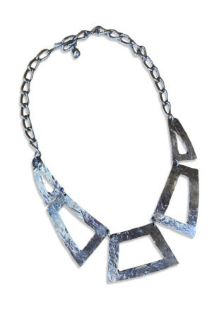 1970s Florenza Brutalist Geometric Necklace Selected By Ritual Vintage