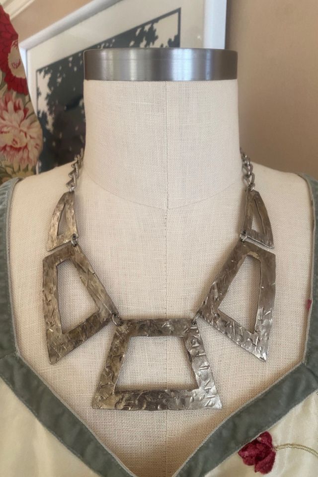 1970s Florenza Brutalist Geometric Necklace Selected By Ritual Vintage #1