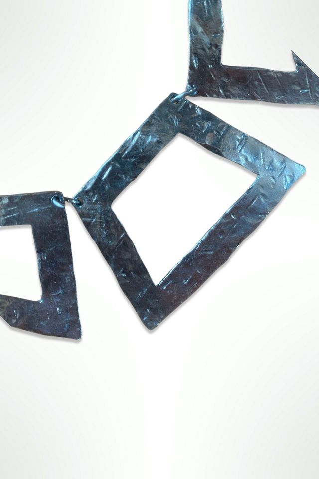 1970s Florenza Brutalist Geometric Necklace Selected By Ritual Vintage #2