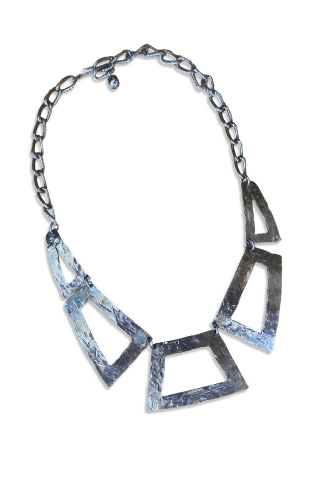 1970s Florenza Brutalist Geometric Necklace Selected By Ritual Vintage #3