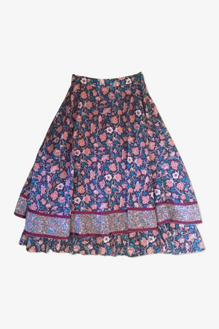 1970s Floral Prairie Midi Skirt Selected By Ritual Vintage