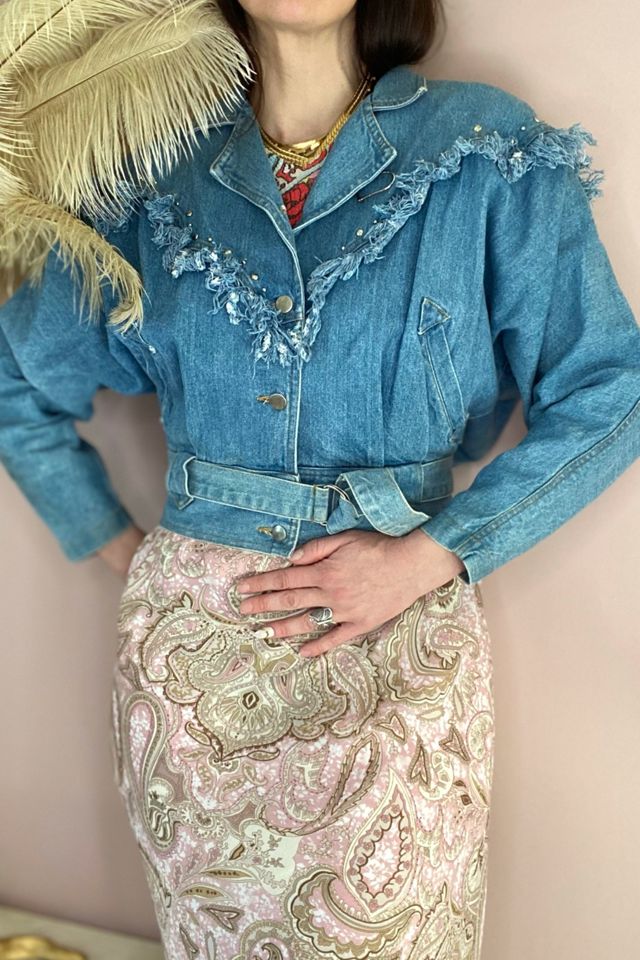 1980s Dolman Western Stud Denim Jacket Selected By Ritual Vintage #3