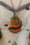 1970s Aries Gold Enamel Statement Necklace Selected By Ritual Vintage