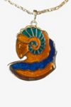 1970s Aries Gold Enamel Statement Necklace Selected By Ritual Vintage