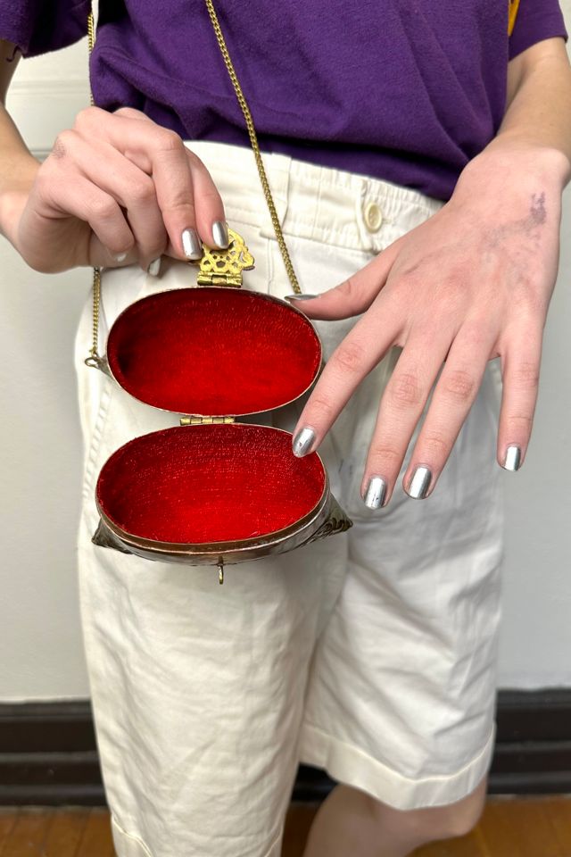 Vintage 1980s Brass Mini Box Purse Selected by Cherry #3