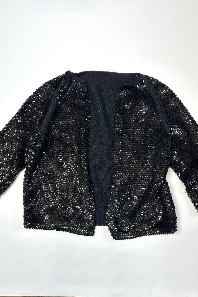 Vintage 1960s Black Sequin Sweater Selected by Cherry #2