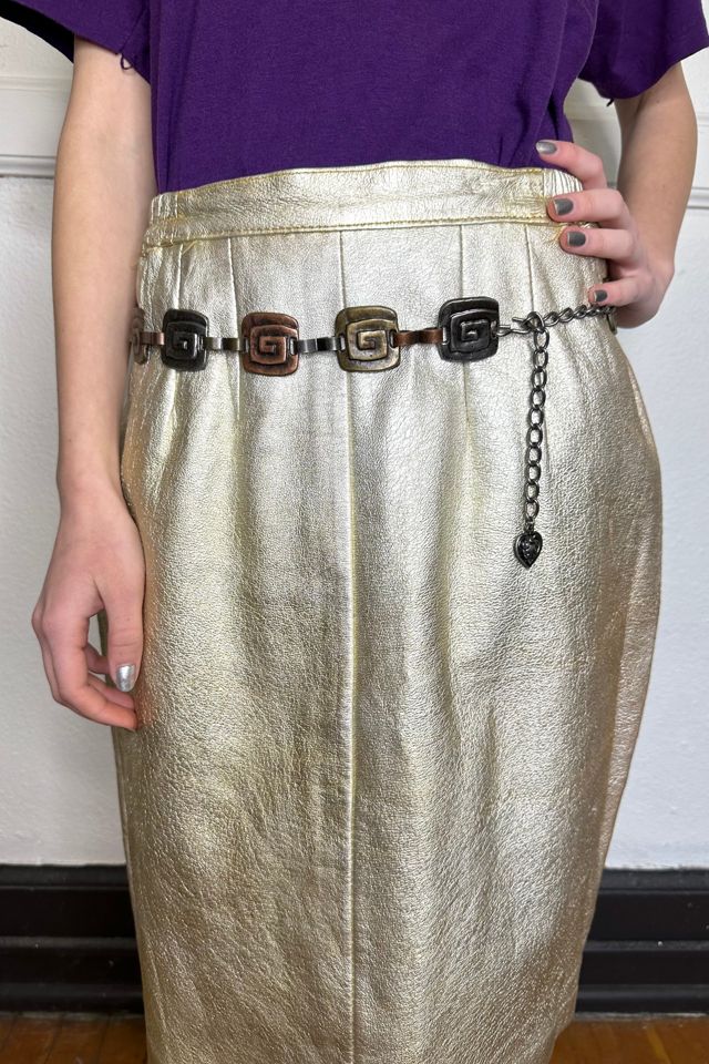 Vintage 1990s Mixed Metal Chain Belt Selected by Cherry #1