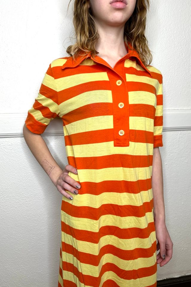 Vintage 1970s Striped Polo Shirt Dress Selected by Cherry #2