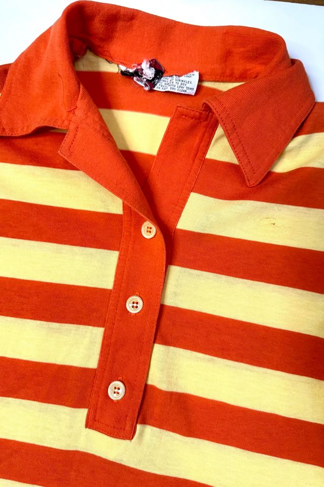 Vintage 1970s Striped Polo Shirt Dress Selected by Cherry #3