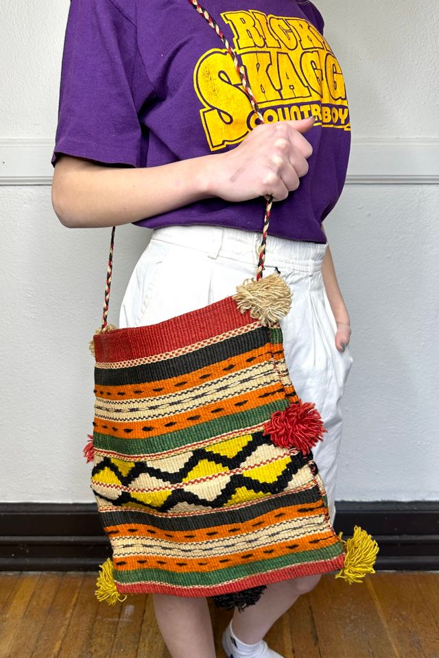 Vintage 1970s Large Woven Ethnic Purse Selected by Cherry #1