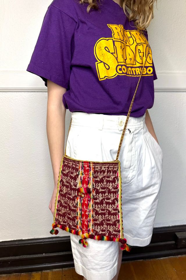 Vintage 1970s Small Woven Ethnic Purse Selected by Cherry #1