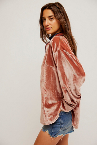 We The Free Luxy Solid Velvet Shirt