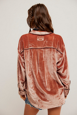 We The Free Luxy Solid Velvet Shirt